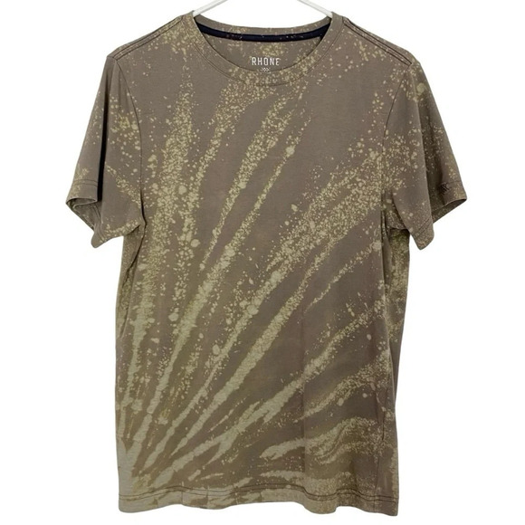 RHONE Other - RHONE Reverse Tie Dye Tee T-Shirt Mens Size Small Pima Cotton Crewneck Tan Cream
